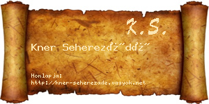 Kner Seherezádé névjegykártya